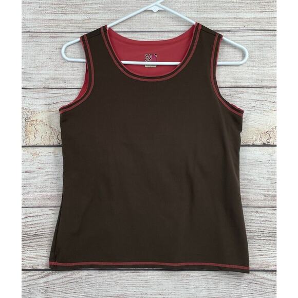 Title Nine Stretch Performance Tank Top Women's Size Small Brown/Pink - Picture 1 of 7